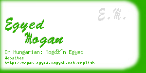 egyed mogan business card